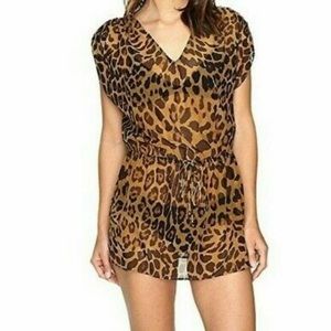NWT Ralph Lauren leopard print swim coverup